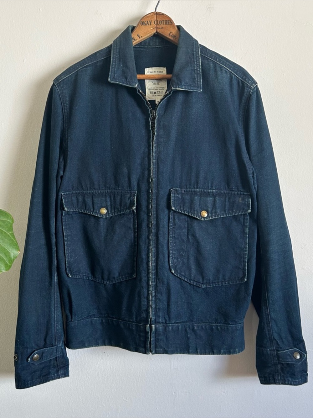 Rag & Bone Zippered Denim Jacket